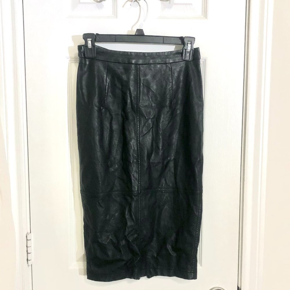 One Way Sexy Leather Pencil Skirt